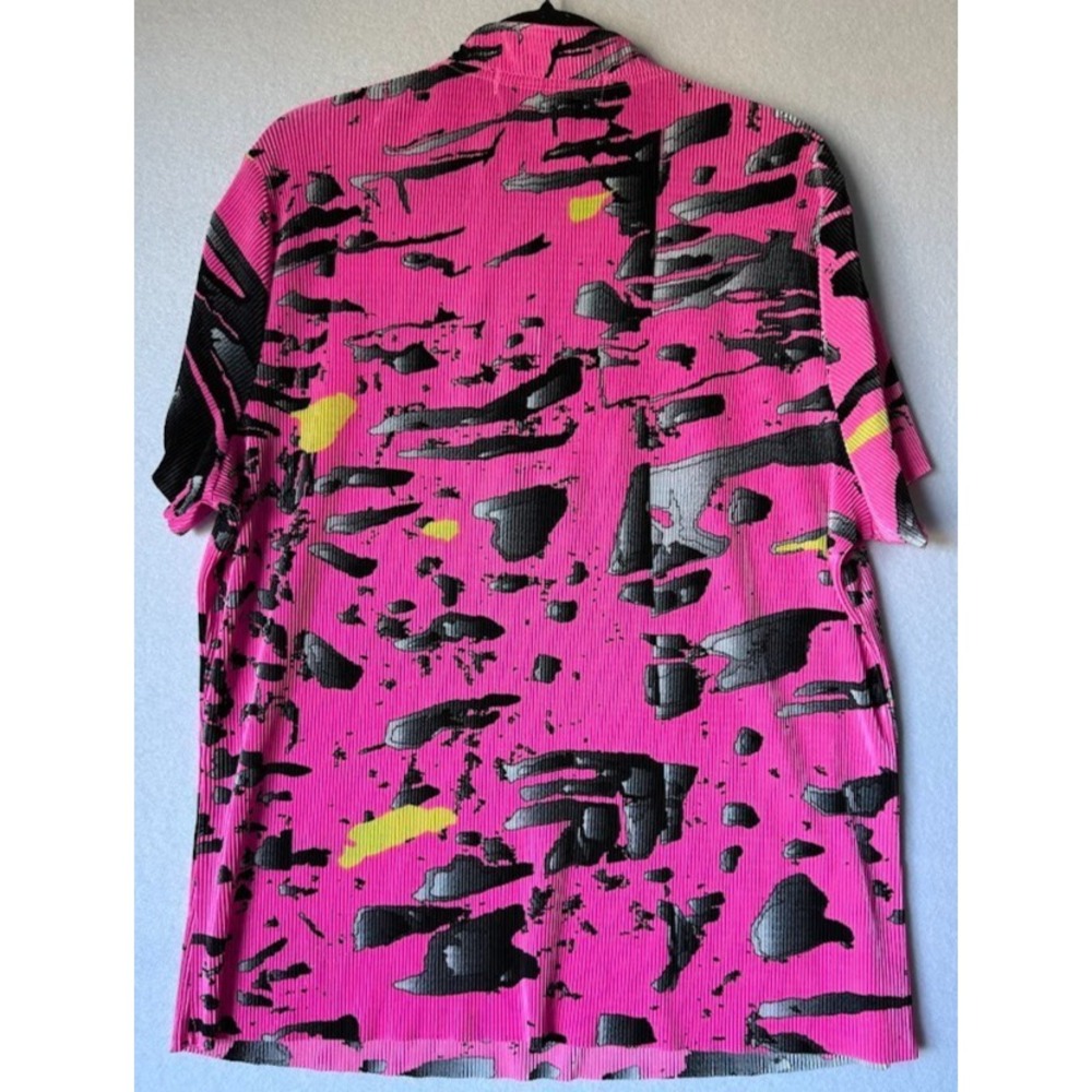 Jamie Sadock Golf Shirt Women XL Multicolor Abstract Short Sleeve Top Zip Neck - Picture 2 of 13